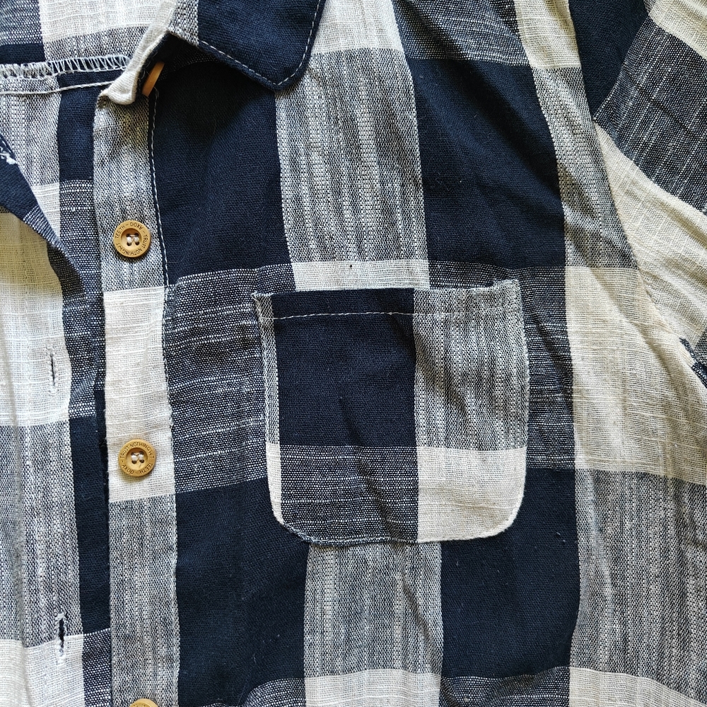 Plaid Button Down Top With Pockets - image 4